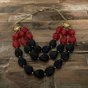 Chunky fun Loft navy and pink necklace